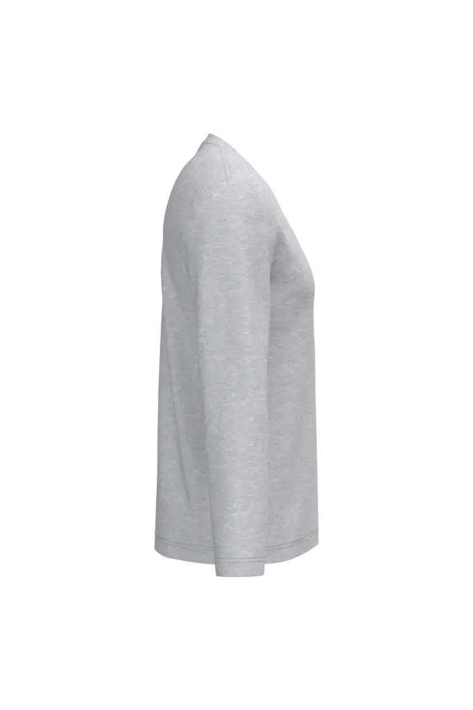 PS_K358-S_ASHHEATHER - Hidalgo-werbeartikel T-shirt V-hals lange mouwen — productfoto 7