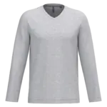 PS_K358_ASHHEATHER - Hidalgo-werbeartikel T-shirt V-hals lange mouwen — productfoto 8