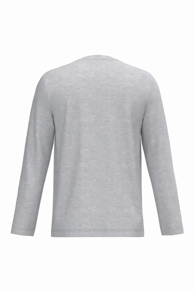 PS_K358-B_ASHHEATHER - Hidalgo-werbeartikel T-shirt V-hals lange mouwen — productfoto 9