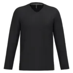 PS_K358_BLACK - Hidalgo-werbeartikel T-shirt V-hals lange mouwen — productfoto 11
