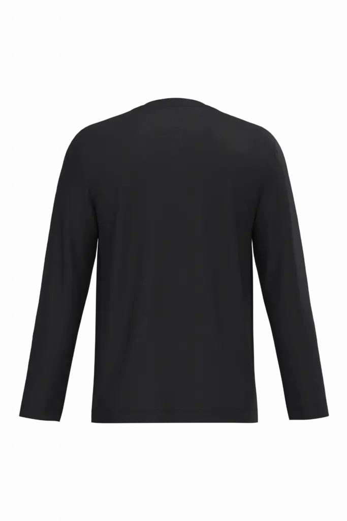 PS_K358-B_BLACK - Hidalgo-werbeartikel T-shirt V-hals lange mouwen — productfoto 12