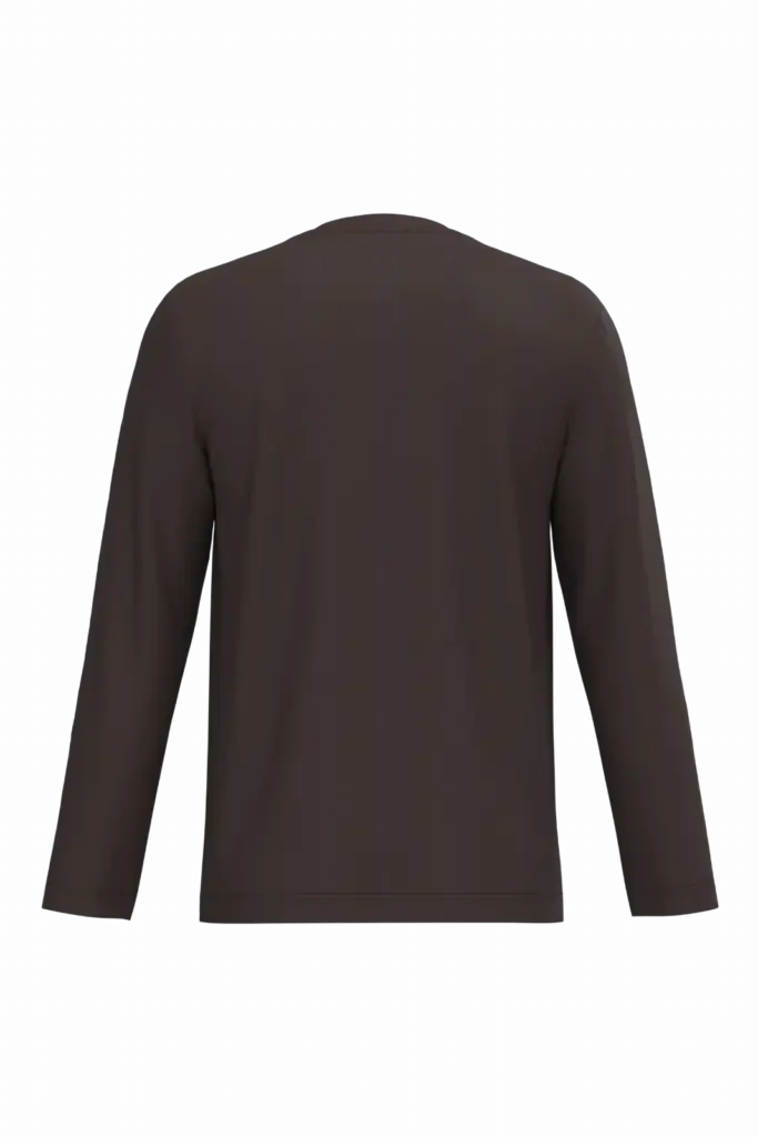 PS_K358-B_CHOCOLATE - Hidalgo-werbeartikel T-shirt V-hals lange mouwen — productfoto 15