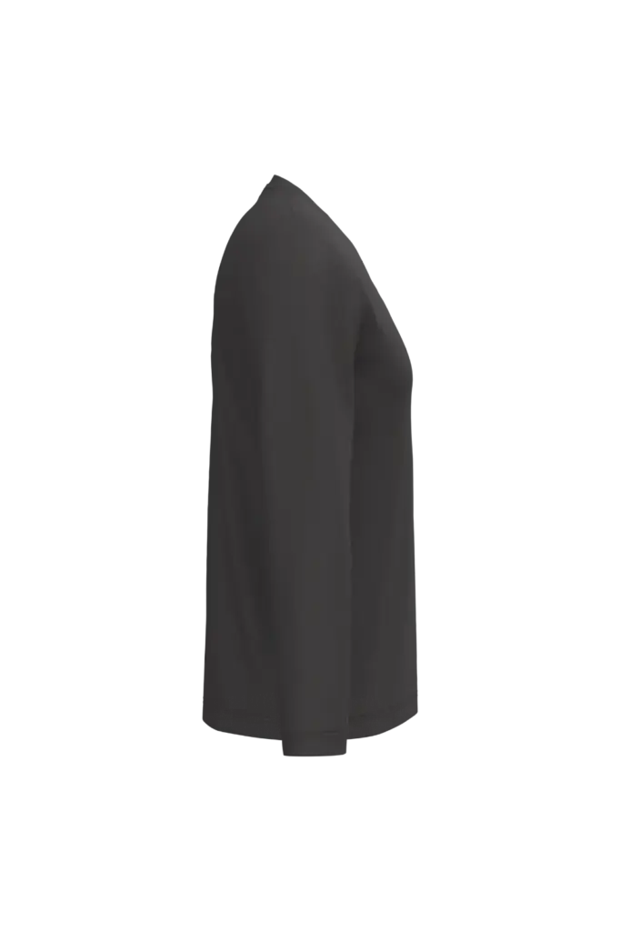 PS_K358-S_DARKGREY - Hidalgo-werbeartikel T-shirt V-hals lange mouwen — productfoto 16