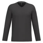 PS_K358_DARKGREY - Hidalgo-werbeartikel T-shirt V-hals lange mouwen — productfoto 17