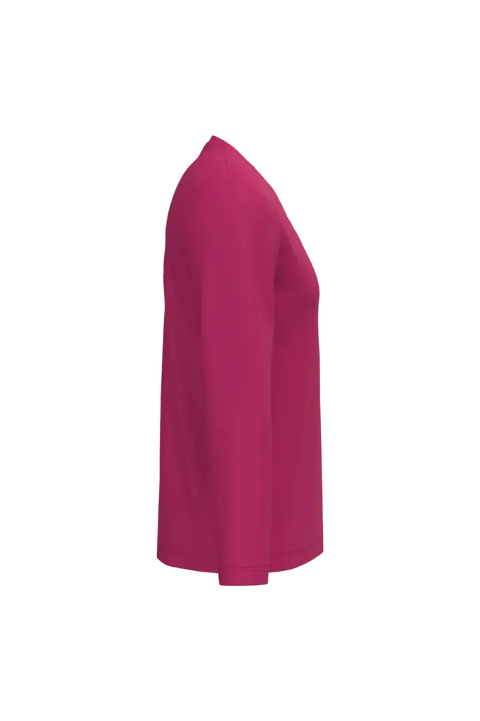 PS_K358-S_FUCHSIA - Hidalgo-werbeartikel T-shirt V-hals lange mouwen — productfoto 25