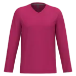 PS_K358_FUCHSIA - Hidalgo-werbeartikel T-shirt V-hals lange mouwen — productfoto 26