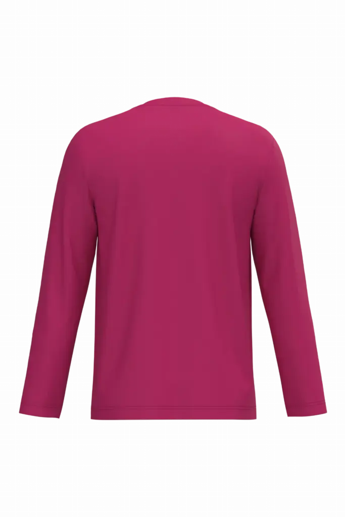 PS_K358-B_FUCHSIA - Hidalgo-werbeartikel T-shirt V-hals lange mouwen — productfoto 27
