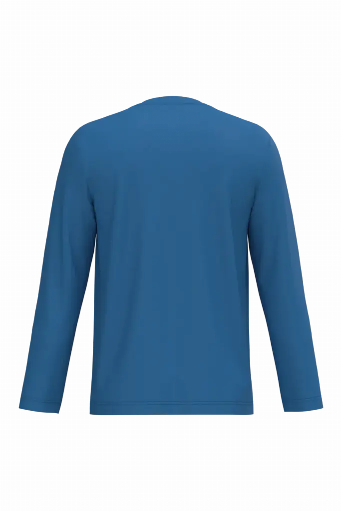 PS_K358-B_LIGHTROYALBLUE - Hidalgo-werbeartikel T-shirt V-hals lange mouwen — productfoto 33