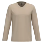 PS_K358_LIGHTSAND - Hidalgo-werbeartikel T-shirt V-hals lange mouwen — productfoto 35