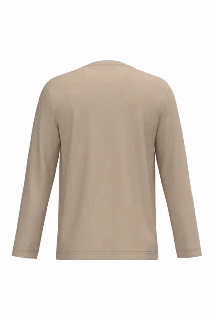 PS_K358-B_LIGHTSAND - Hidalgo-werbeartikel T-shirt V-hals lange mouwen — productfoto 36
