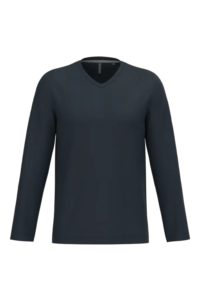 Custom V-Neck Long Sleeve K358 Combed Cotton Uniform M — product photo 41