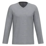 Custom V-Neck Long Sleeve K358 Combed Cotton Uniform M — product photo 43