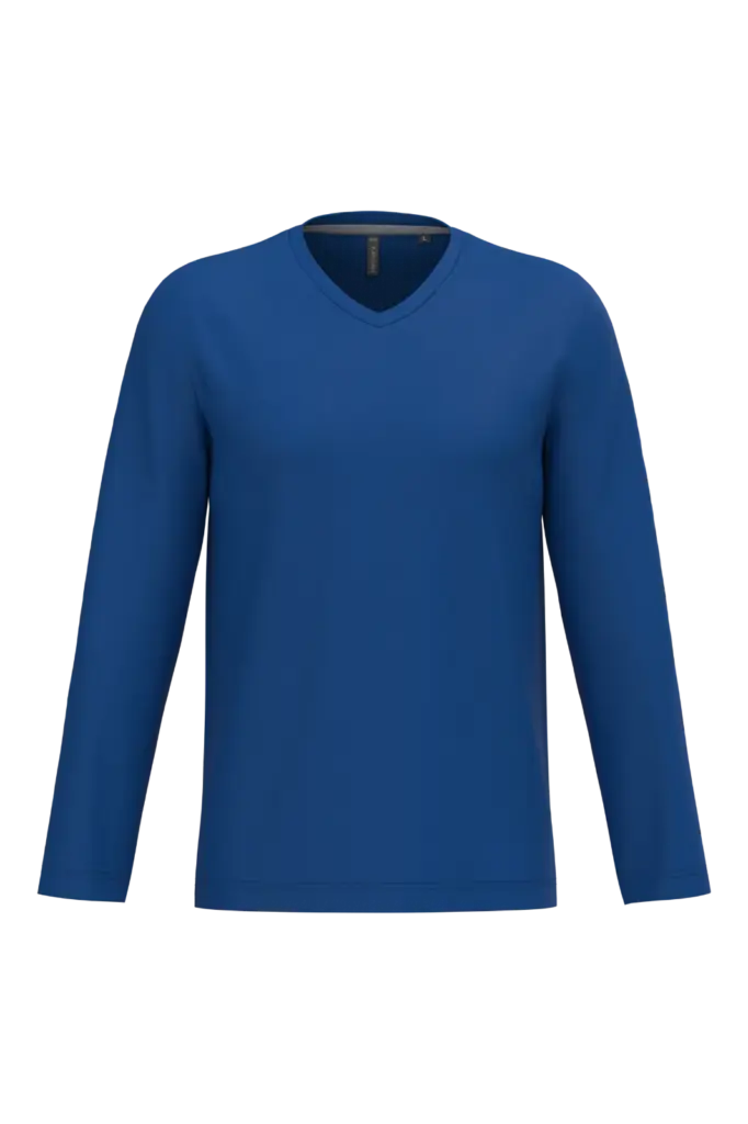 Custom V-Neck Long Sleeve K358 Combed Cotton Uniform M — product photo 46