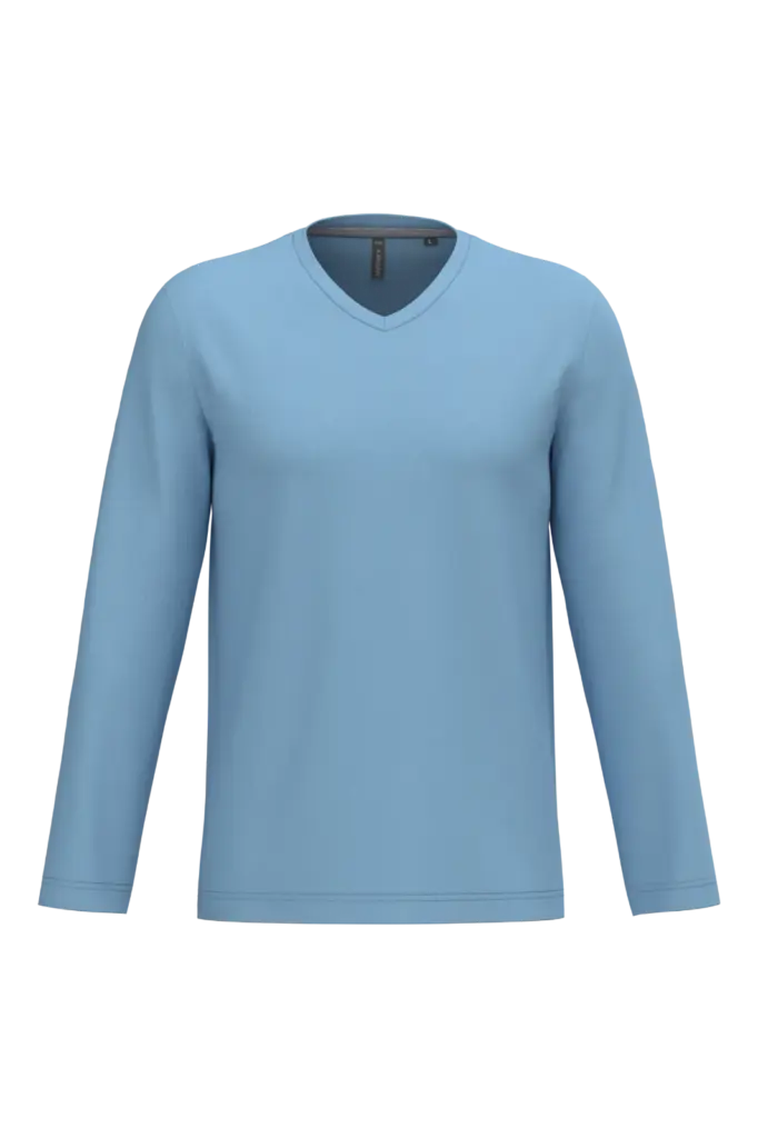 Custom V-Neck Long Sleeve K358 Combed Cotton Uniform M — product photo 47