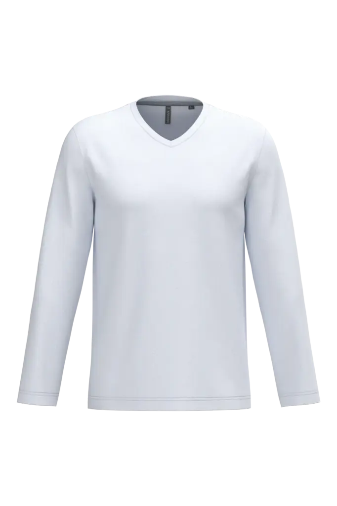 Custom V-Neck Long Sleeve K358 Combed Cotton Uniform M — product photo 49