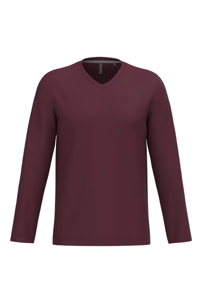 Custom V-Neck Long Sleeve K358 Combed Cotton Uniform M — product photo 50
