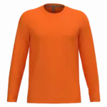 PS_K359_ORANGE - Hidalgo Langarmshirt bedrucken K359 Rundhals Baumwolle S-4XL — Produktfoto 44
