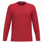 PS_K359_RED - Hidalgo Langarmshirt bedrucken K359 Rundhals Baumwolle S-4XL — Produktfoto 47