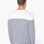 Gestreept heren-T-shirt lange mouwen — productfoto 2