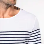 Gestreept heren-T-shirt lange mouwen — productfoto 3