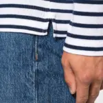 Gestreept heren-T-shirt lange mouwen — productfoto 4