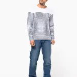 K366-04_2025 - Hidalgo-werbeartikel Gestreept heren-T-shirt lange mouwen — productfoto 7