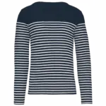 PS_K366-B_NAVY-WHITESTRIPES - Hidalgo-werbeartikel Gestreept heren-T-shirt lange mouwen, navy / white stripes — productfoto 13