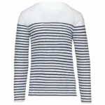 PS_K366-B_WHITE-NAVYSTRIPES - Hidalgo-werbeartikel Gestreept heren-T-shirt lange mouwen, white / navy stripes — productfoto 16