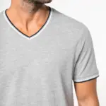 Heren-T-shirt piqué V-hals — productfoto 3