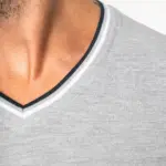 Heren-T-shirt piqué V-hals — productfoto 4