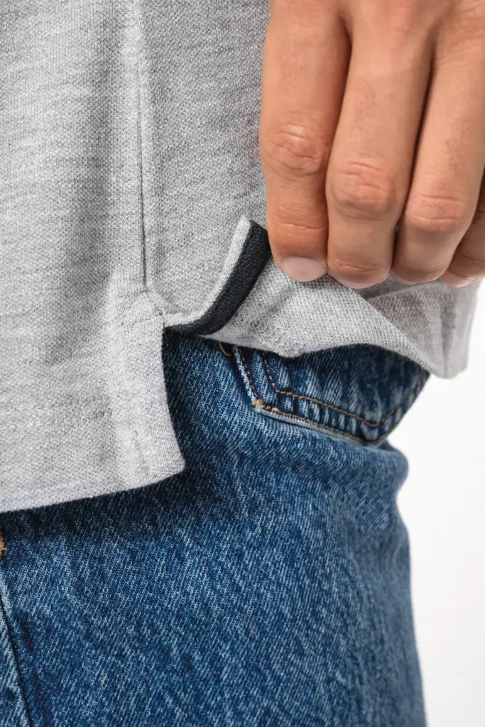 Heren-T-shirt piqué V-hals — productfoto 6
