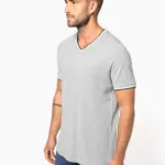 Heren-T-shirt piqué V-hals — productfoto 9