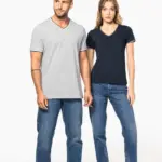 Heren-T-shirt piqué V-hals — productfoto 10