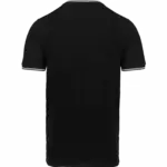 Heren-T-shirt piqué V-hals, black / light grey / white — productfoto 15
