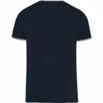 Heren-T-shirt piqué V-hals, navy / light grey / white — productfoto 18