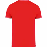Heren-T-shirt piqué V-hals, red / navy / white — productfoto 27
