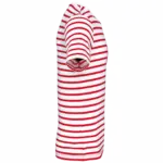 Gestreept T-shirt met zak en korte mouwen, white / red stripe — productfoto 3
