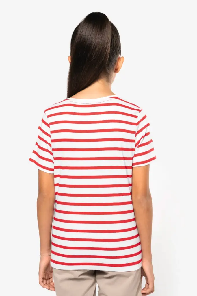 Gestreept T-shirt met borstzakje kids — productfoto 2