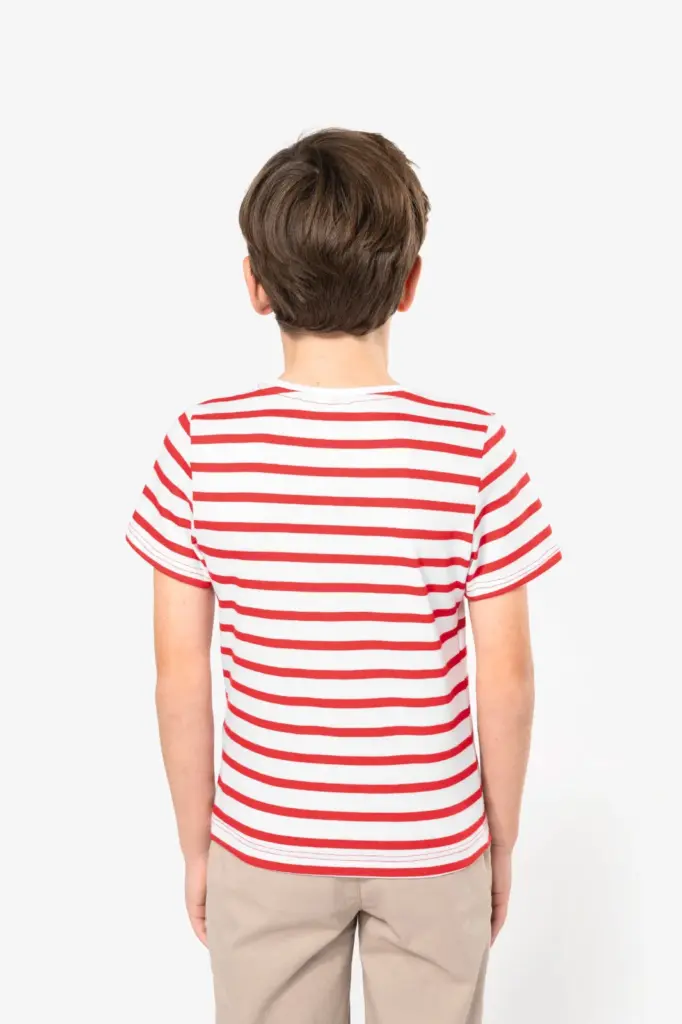 Gestreept T-shirt met borstzakje kids — productfoto 4