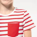Gestreept T-shirt met borstzakje kids — productfoto 5