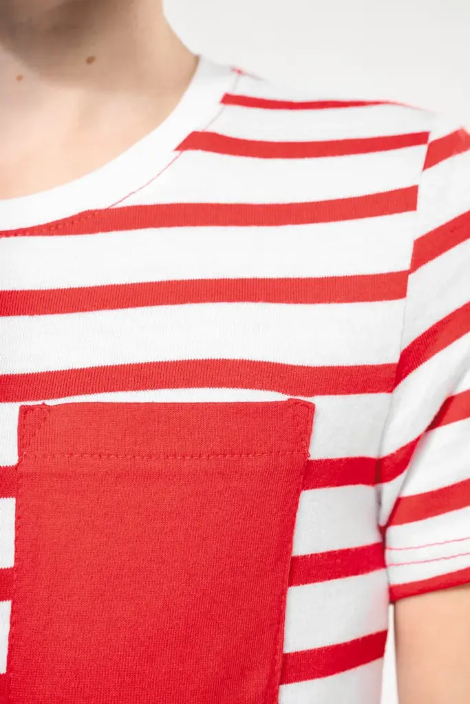 Gestreept T-shirt met borstzakje kids — productfoto 6