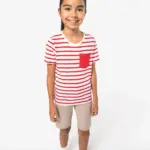 Gestreept T-shirt met borstzakje kids — productfoto 7