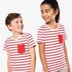 Gestreept T-shirt met borstzakje kids — productfoto 9
