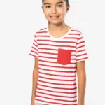 Gestreept T-shirt met borstzakje kids — productfoto 11