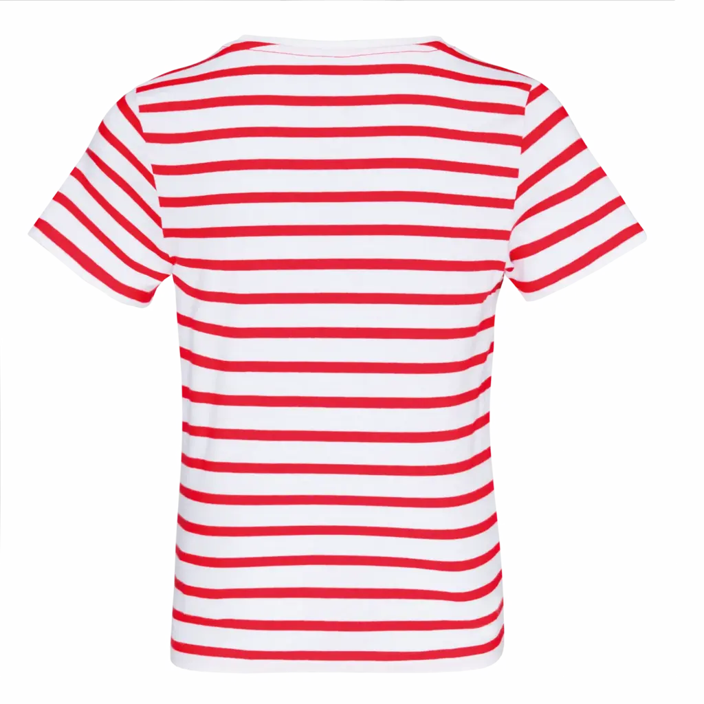 Gestreept T-shirt met borstzakje kids, white / red stripe — productfoto 19
