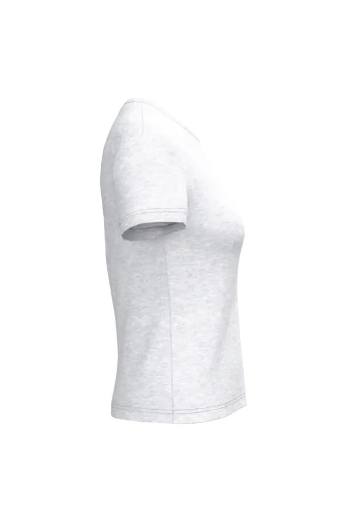 Dames T-shirt ronde hals korte mouwen, ash heather — productfoto 7