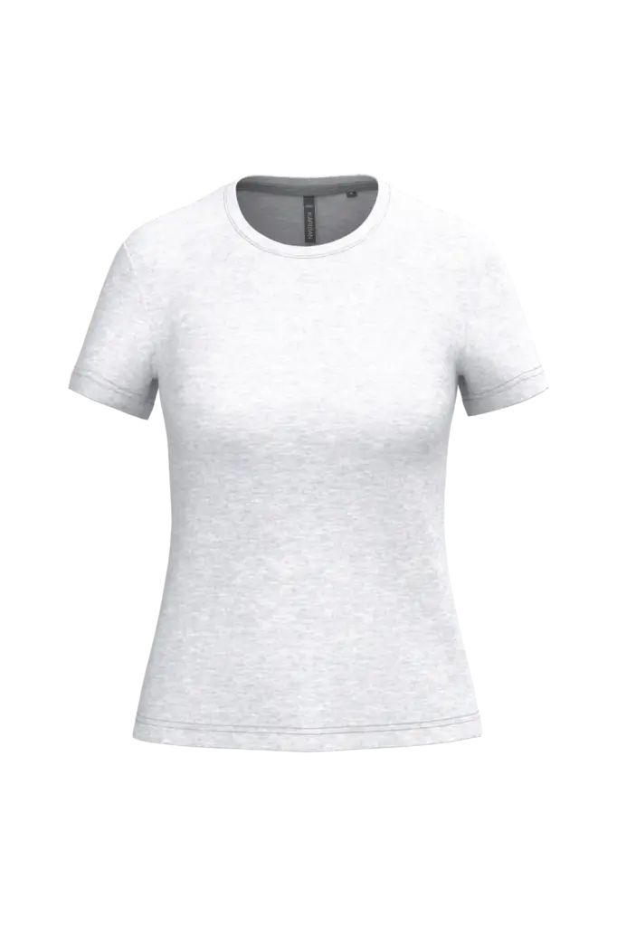 Dames T-shirt ronde hals korte mouwen, ash heather — productfoto 8