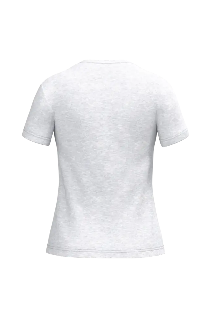 Dames T-shirt ronde hals korte mouwen, ash heather — productfoto 9