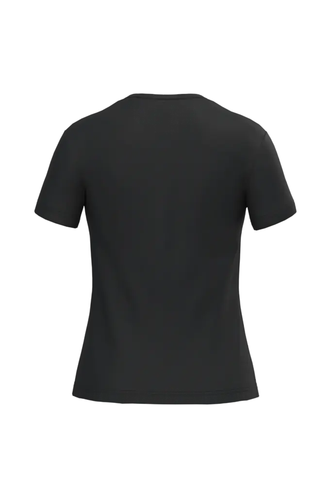 Dames T-shirt ronde hals korte mouwen, black — productfoto 12