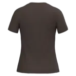 Dames T-shirt ronde hals korte mouwen, chocolate — productfoto 15